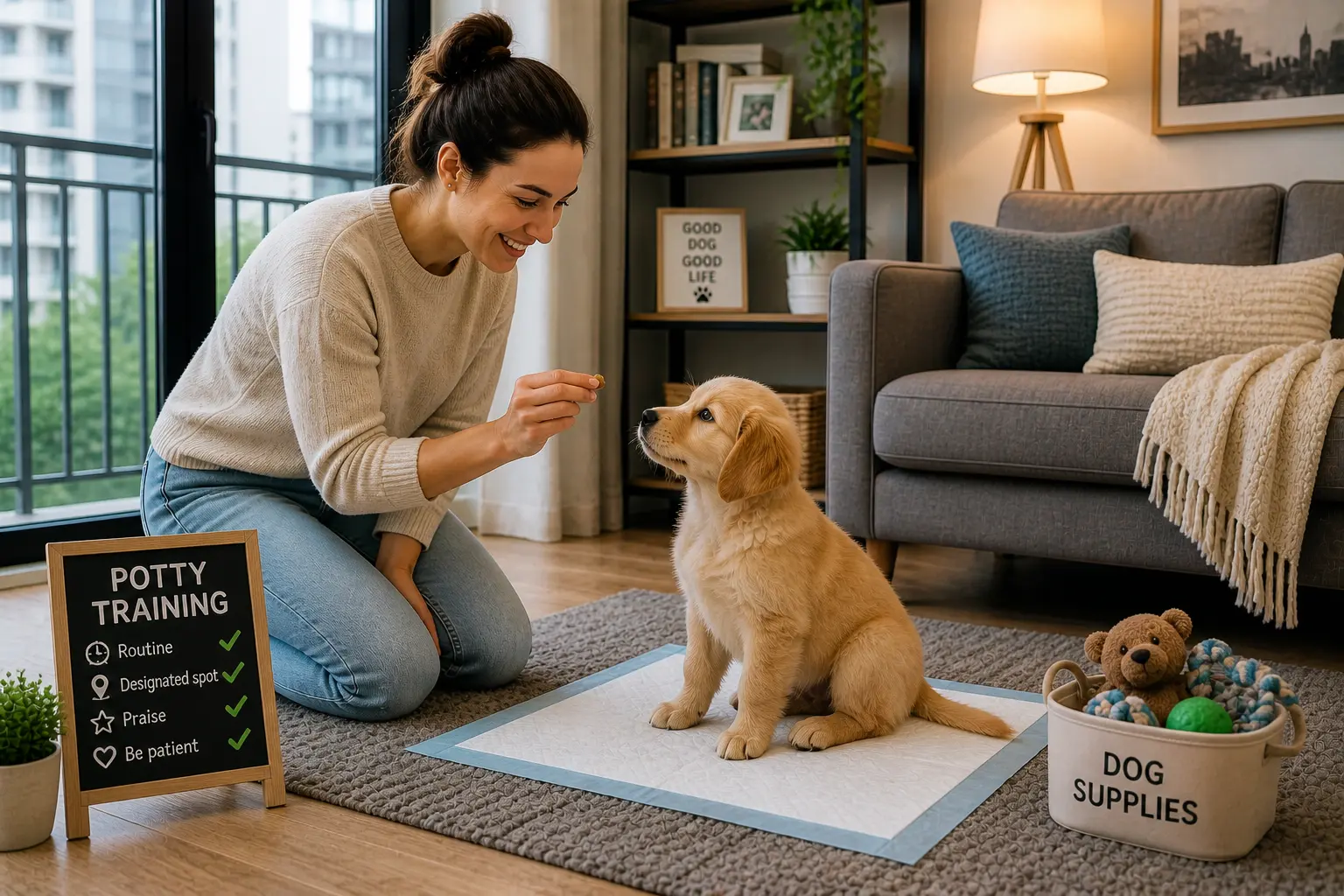 Potty Training a Dog in a Small Apartment
