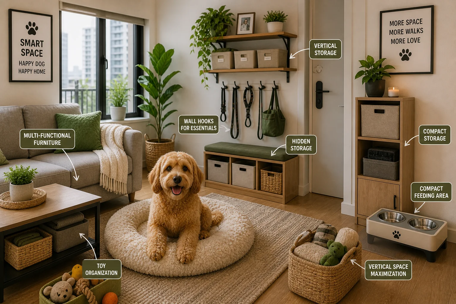 Space-Saving Ideas for Dog Owners in Apartments